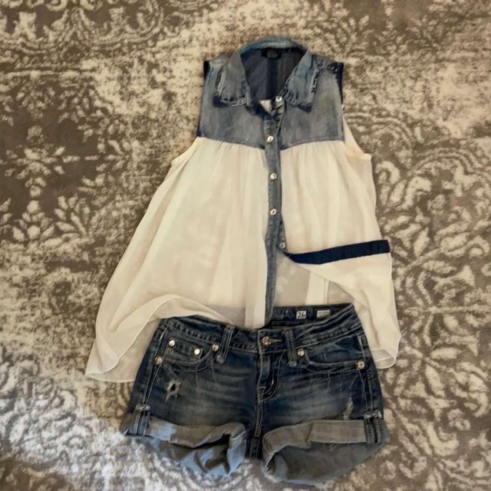 Miss Me denim shorts.